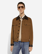 Jacket with leather trims - | Dolce & Gabbana
