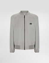 Cashmere and wool bomber jacket with tag - | Dolce & Gabbana