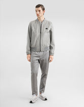 Cashmere and wool bomber jacket with tag - | Dolce & Gabbana