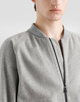 Cashmere and wool bomber jacket with tag - | Dolce & Gabbana