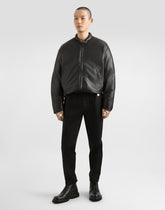 Padded sheepskin leather bomber jacket - | Dolce & Gabbana