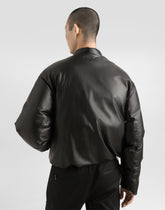 Padded sheepskin leather bomber jacket - | Dolce & Gabbana