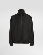Wool jacket with a high neck and tag - | Dolce & Gabbana