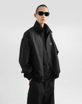 Wool jacket with a high neck and tag - | Dolce & Gabbana