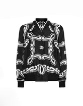 Bandanna-print silk bomber jacket - | Dolce & Gabbana