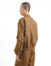 Technical fabric bomber jacket with tag - | Dolce & Gabbana