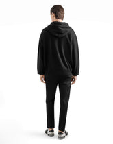 Cotton hoodie with plaque - | Dolce & Gabbana