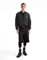 Padded bomber jacket in technical fabric with plaque - | Dolce & Gabbana