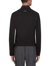 Washed black stretch denim jacket - | Dolce & Gabbana