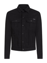 Washed black stretch denim jacket - | Dolce & Gabbana