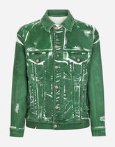 Overdyed stretch denim jacket - | Dolce & Gabbana