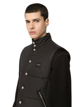 Nylon vest with branded tag - | Dolce & Gabbana