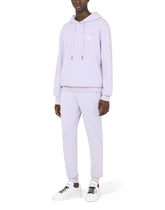 Jersey hoodie with branded tag - | Dolce & Gabbana