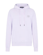 Jersey hoodie with branded tag - | Dolce & Gabbana