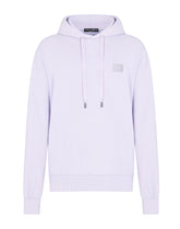 Jersey hoodie with branded tag - | Dolce & Gabbana