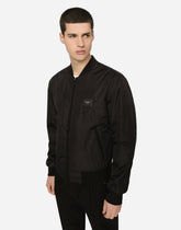 Nylon jacket with branded tag - | Dolce & Gabbana