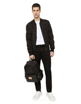 Nylon jacket with branded tag - | Dolce & Gabbana