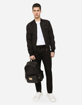 Nylon jacket with branded tag - | Dolce & Gabbana