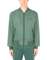 Nylon jacket with branded tag - | Dolce & Gabbana