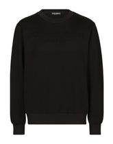 Technical jersey sweatshirt with embossed DG logo - | Dolce & Gabbana