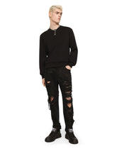 Technical jersey sweatshirt with embossed DG logo - | Dolce & Gabbana