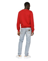 Technical jersey sweatshirt with embossed DG logo - | Dolce & Gabbana