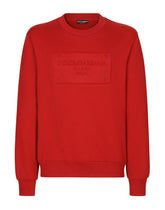 Technical jersey sweatshirt with embossed DG logo - | Dolce & Gabbana
