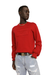 Technical jersey sweatshirt with embossed DG logo - | Dolce & Gabbana
