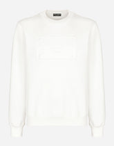 Technical jersey sweatshirt with embossed DG logo - | Dolce & Gabbana