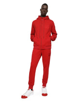 Zip-up jersey hoodie with DG embroidery - | Dolce & Gabbana