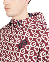 Nylon jacket with all-over DG logo - | Dolce & Gabbana