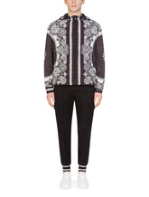 Jacket with nylon hood bandana print - | Dolce & Gabbana