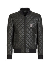Quilted leather jacket with branded plate - | Dolce & Gabbana
