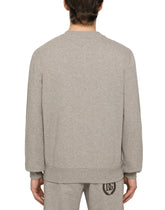 JERSEY SWEATSHIRT WITH 3D FLOCKED DG LOGO - | Dolce & Gabbana
