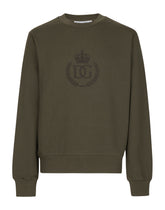 JERSEY SWEATSHIRT WITH 3D FLOCKED DG LOGO - | Dolce & Gabbana
