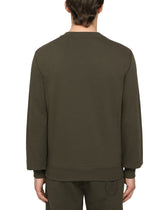 JERSEY SWEATSHIRT WITH 3D FLOCKED DG LOGO - | Dolce & Gabbana