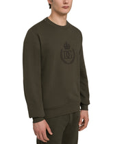 JERSEY SWEATSHIRT WITH 3D FLOCKED DG LOGO - | Dolce & Gabbana