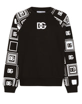 JERSEY SWEATSHIRT WITH LOGO PLATE - | Dolce & Gabbana