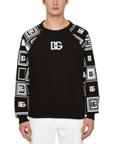 JERSEY SWEATSHIRT WITH LOGO PLATE - | Dolce & Gabbana