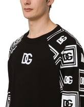 JERSEY SWEATSHIRT WITH LOGO PLATE - | Dolce & Gabbana
