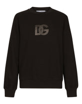 JERSEY SWEATSHIRT WITH DG LOGO PRINT - | Dolce & Gabbana