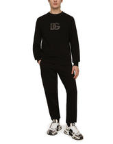 JERSEY SWEATSHIRT WITH DG LOGO PRINT - | Dolce & Gabbana