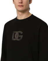 JERSEY SWEATSHIRT WITH DG LOGO PRINT - | Dolce & Gabbana