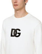 JERSEY SWEATSHIRT WITH DG LOGO PRINT - | Dolce & Gabbana