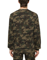 JERSEY SWEATSHIRT WITH CAMOUFLAGE PRINT AND DG LOGO - | Dolce & Gabbana