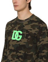 JERSEY SWEATSHIRT WITH CAMOUFLAGE PRINT AND DG LOGO - | Dolce & Gabbana