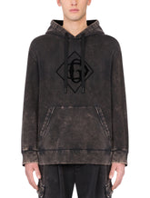 FADED COTTON HOODIE WITH PRINT AND PATCH - | Dolce & Gabbana