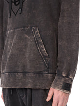 FADED COTTON HOODIE WITH PRINT AND PATCH - | Dolce & Gabbana