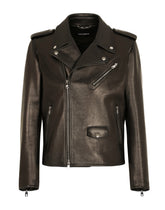 Leather biker jacket - | Dolce & Gabbana