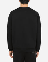 Jersey sweatshirt with DG patch - | Dolce & Gabbana